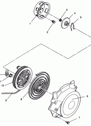 RECOIL STARTER ASSEMBLY Storm 0940782 and Storm SKS 0940582 (4925032503038A)