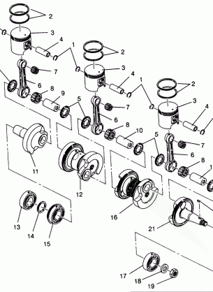 PISTON and CRANKSHAFT XLT 0940767 XLT SP 0940667 & XLT SKS 0940567 (4925022502037A)