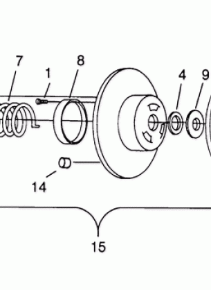 DRIVEN CLUTCH ASSEMBLY XLT 0940767 XLT SP 0940667 & XLT SKS 0940567 (4925022502C002)