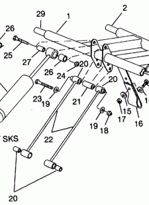 REAR TORQUE ARM ASSEMBLY XLT 0940767 XLT SP 0930667 & XLT SKS 0940567 (4925022502024A)