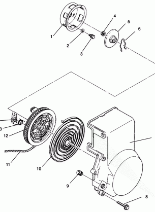 RECOIL STARTER ASSEMBLY XLT 0940767 XLT SP 0940667 & XLT SKS 0940567 (4925022502042A)