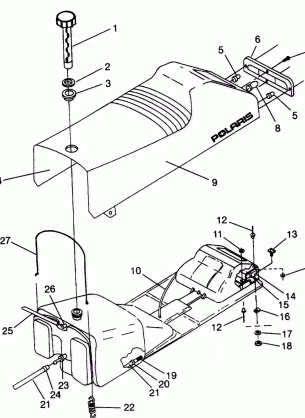 SEAT and GAS TANK ASSEMBLY XLT 0940767 XLT SP 0940667 & XLT SKS 0940567 (4925022502003A)