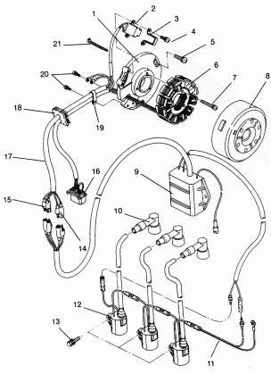 MAGNETO ASSEMBLY XLT 0940767 XLT SP 0940667 & XLT SKS 0940567 (4925022502041A)