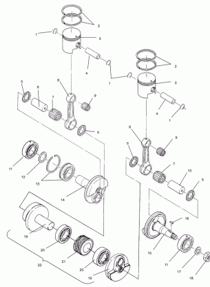 PISTON and CRANKSHAFT - 0940761 (4924972497c011)