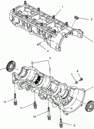 CRANKCASE ASSEMBLY XLT 0940767 XLT SP 0940667 & XLT SKS 0940567 (4925022502034A)