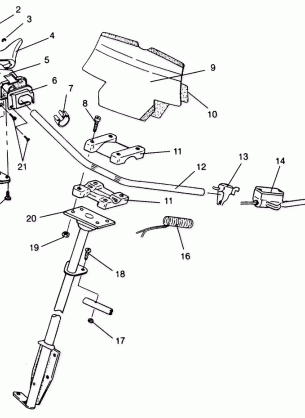 STEERING - HANDLEBAR ASSEMBLY XLT 0940767 XLT SP 0940667 & XLT SKS 0940567 (4925022502013A)