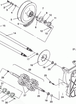 DRIVE TRAIN ASSEMBLY TRAIL / 0930761 and  TRAIL DELUXE / 0930243 (4923222322019A)