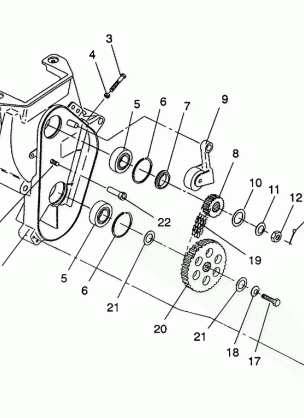 CHAINCASE ASSEMBLY TRAIL / 0930761 and  TRAIL DELUXE / 0930243 (4923222322018A)