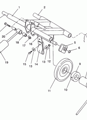 REAR TORQUE ARM ASSEMBLY XLT / 0930767 &  XLT SKS / 0930567 (4923012301025A)