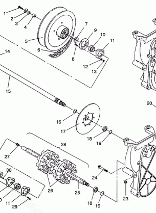 DRIVE TRAIN ASSEMBLY CLASSIC  /  0930864 and  CLASSIC TOURING  /  0930865 (4922952295023A)