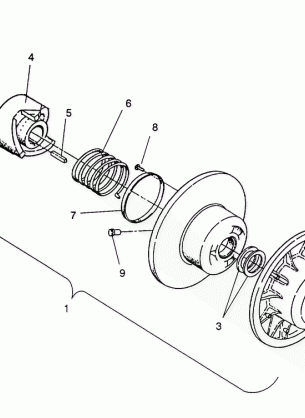 DRIVEN CLUTCH ASSEMBLY WIDETRAK  /  0932064 (4922982298024A)