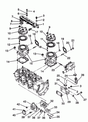 CYLINDER and MANIFOLD ASSEMBLY Storm / 0930782 and Storm SKS / 0930582 (4923032303029A)