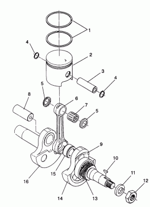 PISTON and CRANKSHAFT STARLITE GT  /  0933127 (4923232323031A)