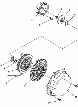 RECOIL STARTER ASSEMBLY STARLITE GT  /  0933127 (4923232323041A)