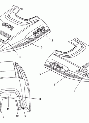 HOOD - DECALS STARLITE GT / 0933127 (4923232323008A)