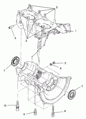 CRANKCASE ASSEMBLY SPORT  /  0930443 (4922942294026A)