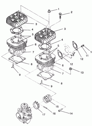 CYLINDER ASSEMBLY SPORT  /  0930443 (4922942294027A)