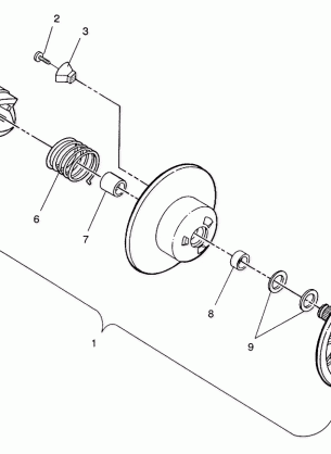 DRIVEN CLUTCH ASSEMBLY SPORT  /  0930443 (4922942294022A)