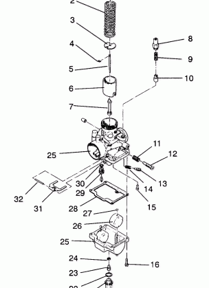 CARBURETOR ASSEMBLY SPORT  /  0930443 (4922942294029A)