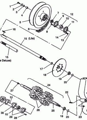 DRIVE TRAIN ASSEMBLY LITE / 0933433STARLITE / 0933427 and  LITE DELUXE / 0933431 (4922972297015A)