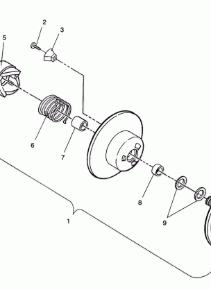 DRIVEN CLUTCH ASSEMBLY LITE / 0933433STARLITE / 0933427 and  LITE DELUXE / 09334 (4922972297020A)