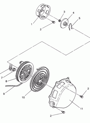 RECOIL STARTER ASSEMBLY STARLITE / 0933427 (4922972297042A)