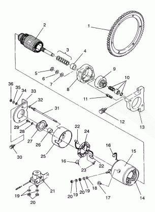 STARTING MOTOR ASSEMBLY LITE DELUXE / 0933431 (4922972297043A)