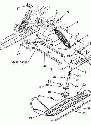 FRONT SUSPENSION and SKI LITE / 0933433STARLITE / 0933427 and  LITE DELUXE / 093 (4922972297010A)