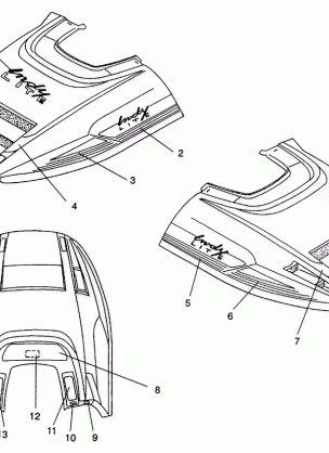 HOOD - DECALS LITE / 0933433 and  LITE DELUXE / 0933431 (4922972297007A)