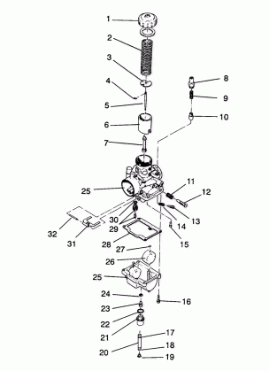 CARBURETOR ASSEMBLY LITE / 0933433 and  LITE DELUXE / 0933431 (4922972297033A)