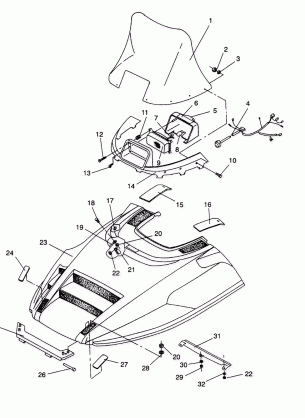 HOOD ASSEMBLY LITE / 0933433STARLITE / 0933427 and  LITE DELUXE / 0933431 (4922972297005A)