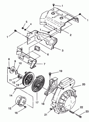 BLOWER HOUSING & RECOIL ASSEMBLY LITE / 0933433 and  LITE DELUXE / 0933431 (4922972297040A)