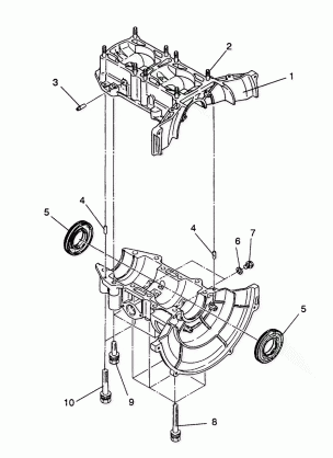 CRANKCASE ASSEMBLY LITE / 0933433 and  LITE DELUXE / 0933431 (4922972297028A)