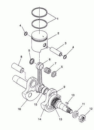 PISTON and CRANKSHAFT STARLITE / 0933427 (4922972297032A)