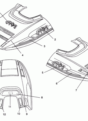 HOOD - DECALS STARLITE / 0933427 (4922972297008A)