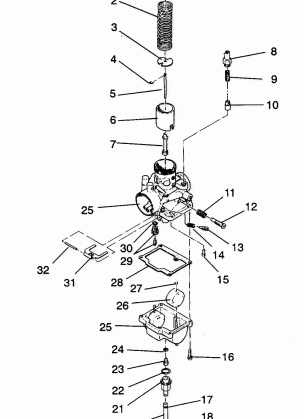 CARBURETOR ASSEMBLY TRAIL  /  0930761 and  TRAIL DELUXE  /  0930243 (4923222322036A)