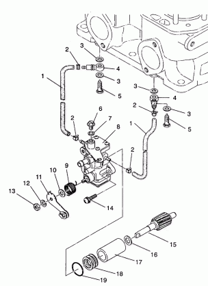 OIL PUMP ASSEMBLY 500 EFI  /  0930674 and  500 EFI SKS  /  0930574 (4922962296035A)