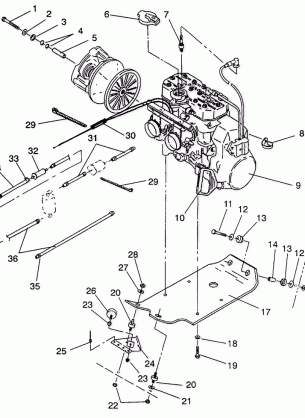 ENGINE MOUNTING 500 EFI  /  0930674 and  500 EFI SKS  /  0930574 (4922962296025A)