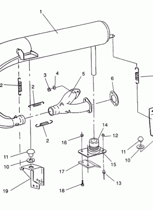 EXHAUST SYSTEM 500 EFI  /  0930674 and  500 EFI SKS  /  0930574 (4922962296026A)