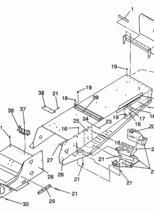 TUNNEL ASSEMBLY 500 EFI / 0930674 and 500 EFI SKS / 0930574 (4922962296001A)