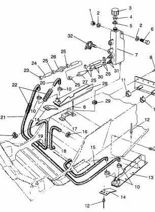 COOLING SYSTEM 500 EFI / 0930674 and  500 EFI SKS / 0930574 (4922962296013A)