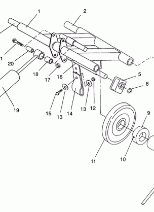 REAR TORQUE ARM ASSEMBLY 440  /  0930760 and 440 SKS  /  0930560 (4922932293022A)