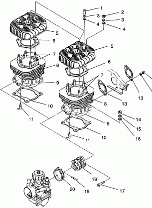CYLINDER ASSEMBLY TRAIL / 0930761 (4923222322033A)