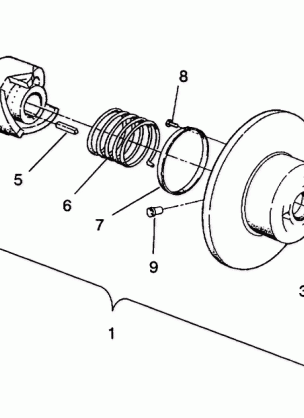 DRIVEN CLUTCH ASSEMBLY TRAIL / 0930761 (4923222322027A)