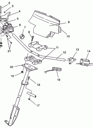 STEERING - HANDLEBAR ASSEMBLY TRAIL  /  0930761 and  TRAIL DELUXE  /  0930243 (4923222322015A)