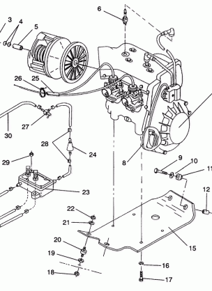 ENGINE MOUNTING TRAIL / 0930761 and  TRAIL DELUXE / 0930243 (4923222322029A)