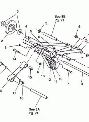 FRONT TORQUE ARM ASSEMBLY TRAIL  /  0930761 and  TRAIL DELUXE  /  0930243 (4923222322023A)