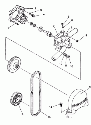 WATER PUMP RXL  /  0930768 and RXL SKS  /  0930568 (4922992299031A)