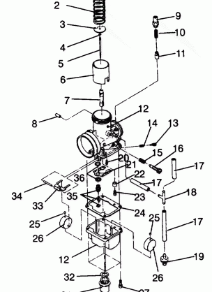 CARBURETOR ASSEMBLY 440 XCR 0941760 (4925182518036A)