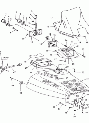 HOOD ASSEMBLY WIDETRAK  /  0932064 (4922982298005A)